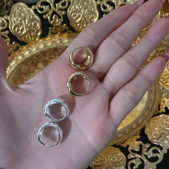 Anthro Small Hoop Earrings ! - Picture 4 of 5